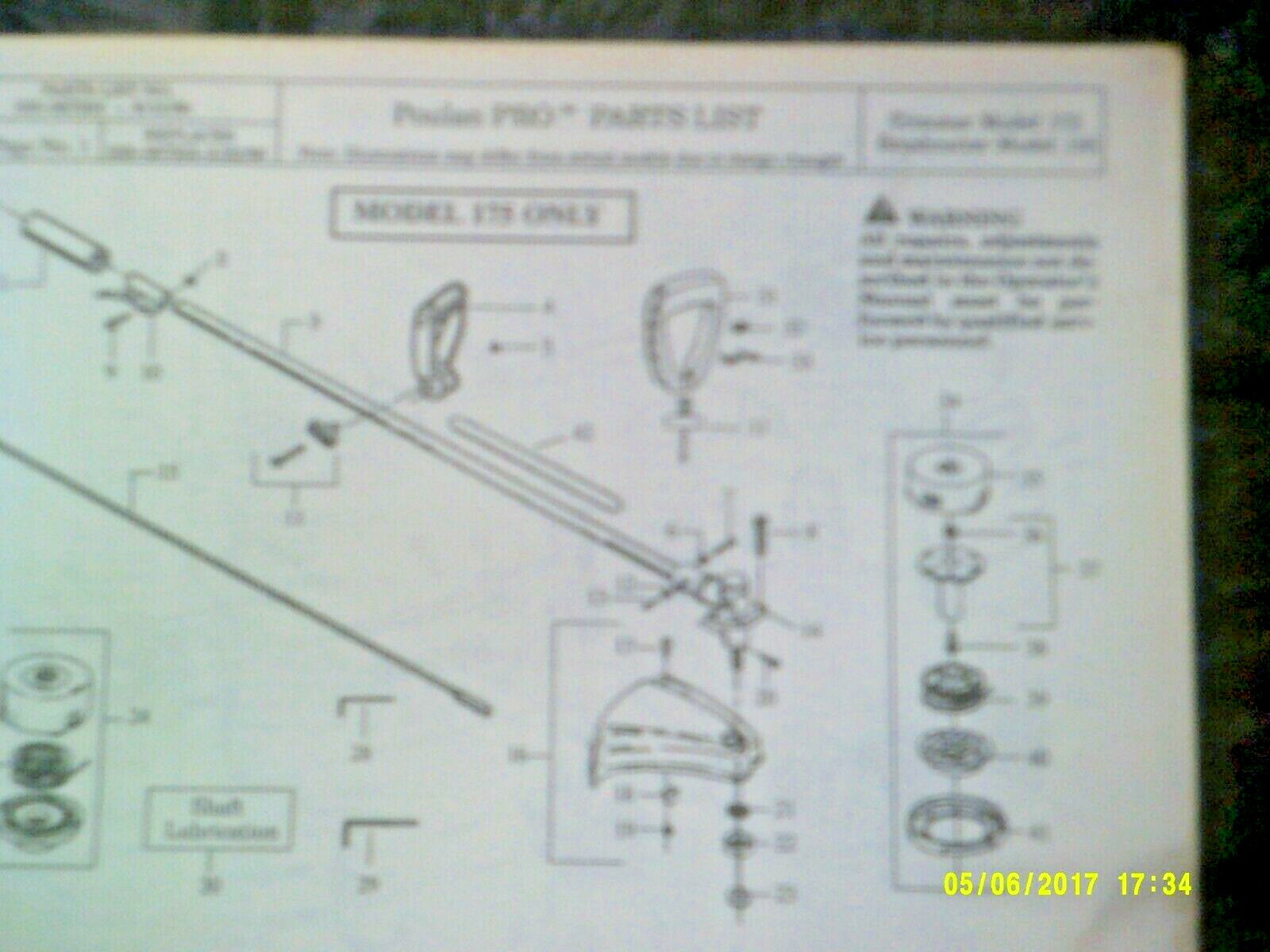 Model 175 / Brush Cutter Model 195 Parts List 530067353
