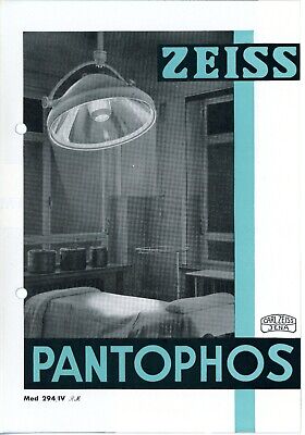 Kaufen ZEISS Jena Prospekt PANTOPHOS Operationslampen Lampen Broschüre Von 1939 (Y4376