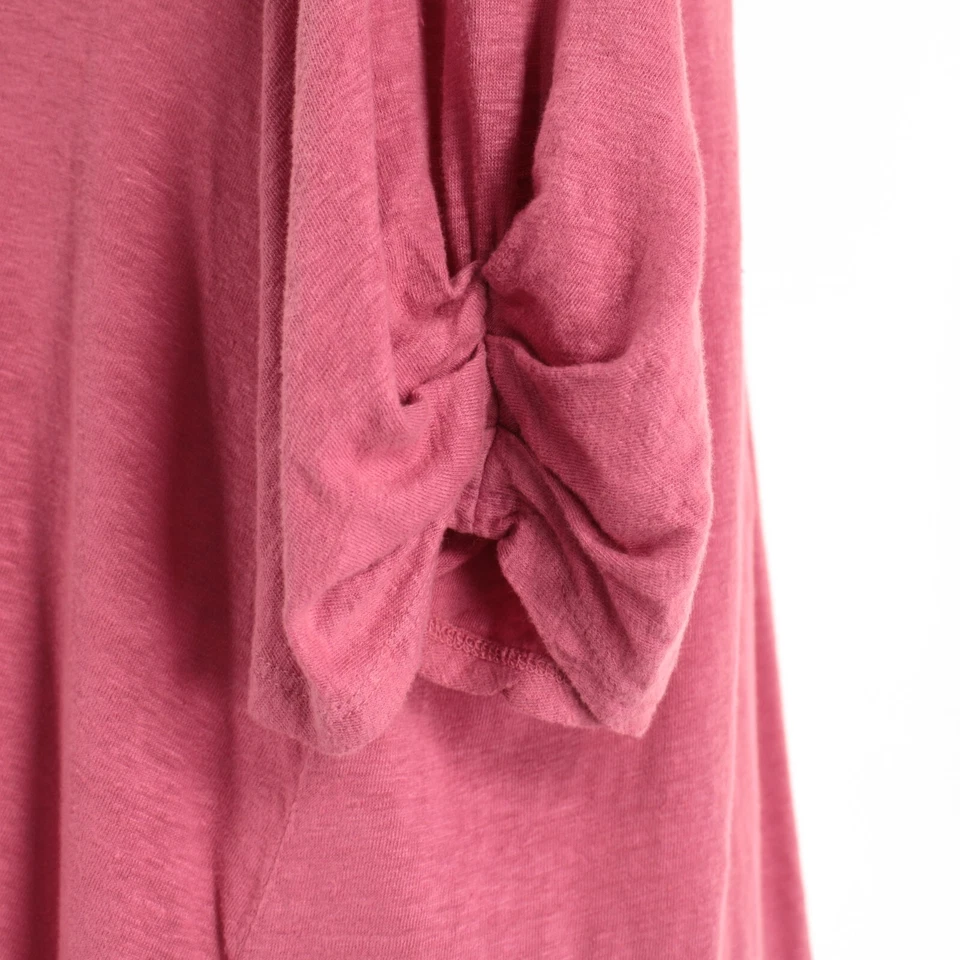 Camiseta Velvet by Graham & Spencer Nueva con Etiquetas Mezcla de Lino Manga Corta Talla L en Rosa Foto 4 de 4