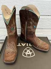 Ariat Bright Eyes II Womens Size 7 B Western Wide Square Toe 10" Boots 10033983