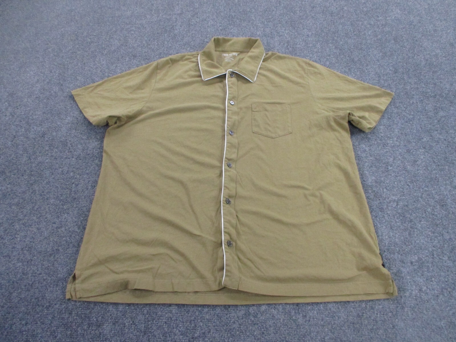 Todd Snyder Shirt Adult 2XL Beige Premium Jersey Sport Golf Preppy Baseball Mens