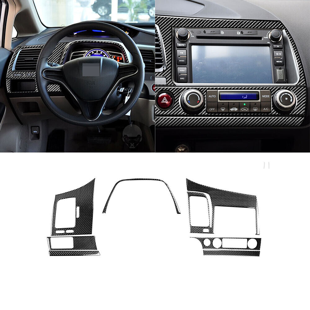 For Honda Civic 8th Gen 2006-2011 Carbon Fiber Full Interior Set