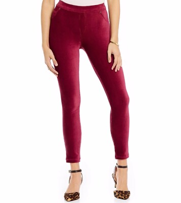Hue Leggings Jeggings Women s XXL Deep Apple Red Stretch Elastic Waist Co