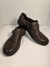 Clarks Brown Cheyn Madi Slip On Leather Loafer Shoes Womens Size 6.5 M Brown