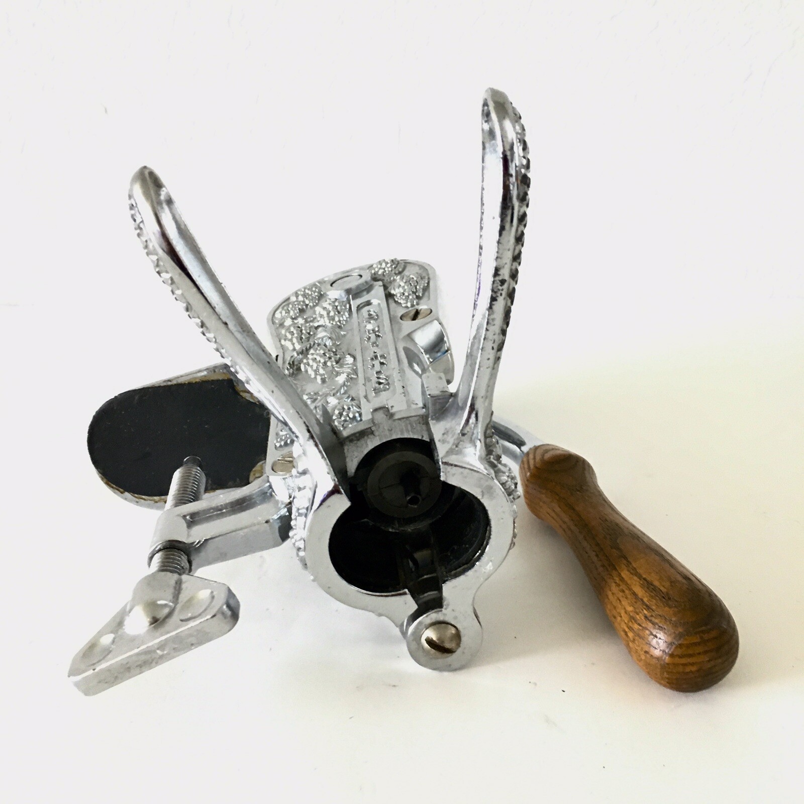 Rogar Estate Wine Opener Pewter with Wood Handle Missing Parts eBay