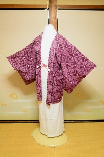 Silk HAORI with Cord Sou-Shibori Women 