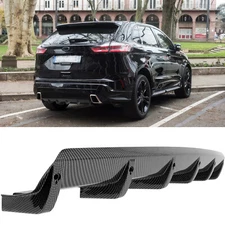 For Ford Edge Carbon Fiber Car Lower Rear Bumper Diffuser Lip Spoiler Splitter