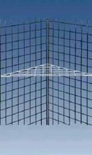 Triangle White Wire Grid Slat Grid Shelf Set of 2 Metal Corner 24"x 24" x 32