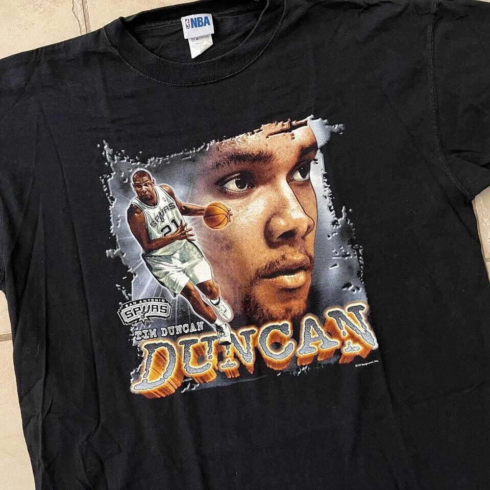 Vintage tim duncan shirt sales