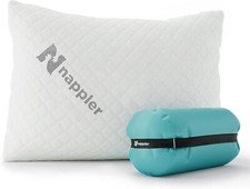 Small Shredded Memory Foam Pillow for Travel and Camping - Medium, White