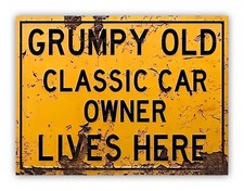 Funny Classic Car Owner Metal Garage Sign For Shed Workshop