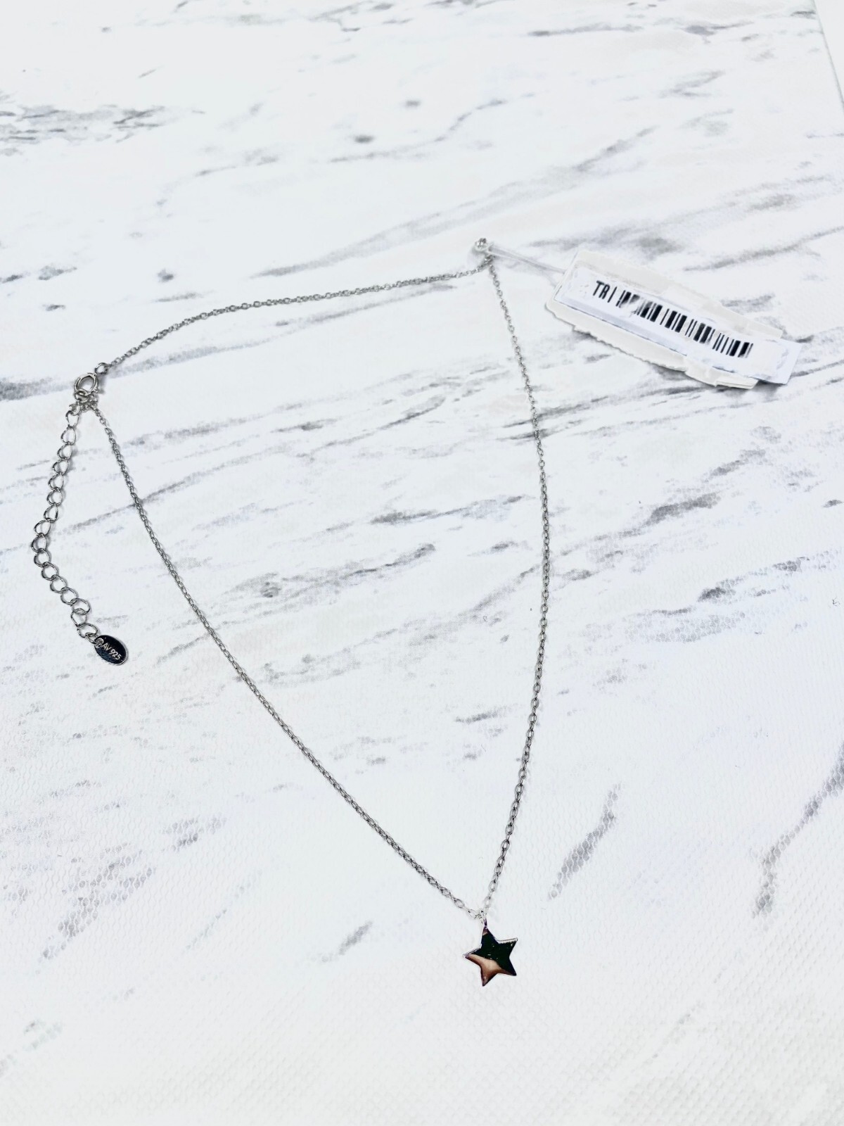 Ожерелье из серебра 925 пробы покрытое белым золотом с подвеской в виде звезды STERLING FOREVER Delicate Star 7690₽