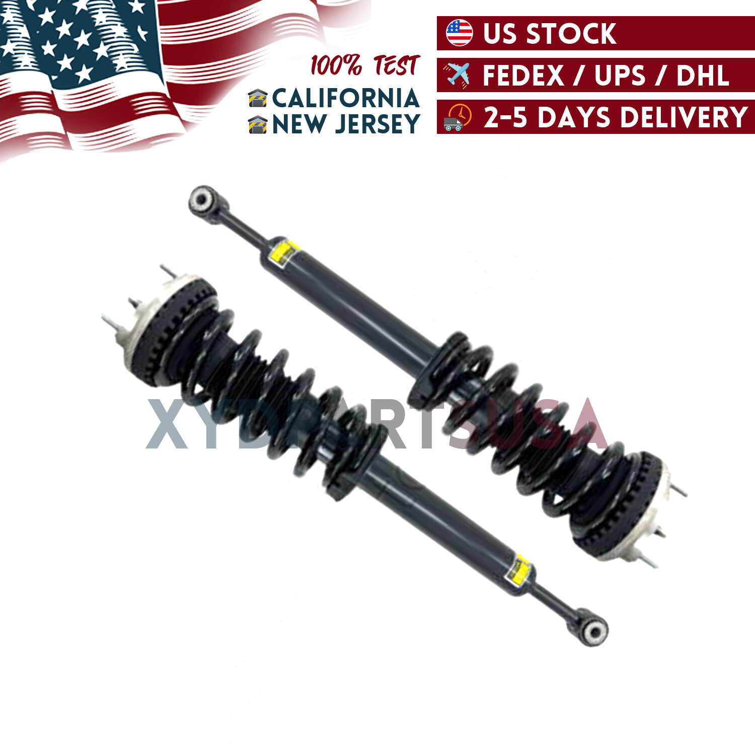 Pair Front Shock Struts Assembly For Maserati Ghibli RWD 2014-2019 670008896