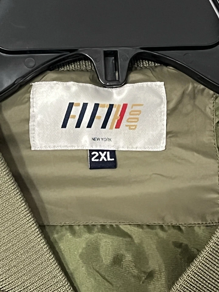 Men FIFTH LOOP Puffer Jacket Green Sz XL - Image 3 of 4