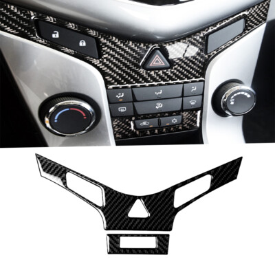 Carbon Fiber Center Console Button Trim Cover 2pcs For Chevrolet Cruze 2009-2015 Carbon Fiber Center Console Button Trim Cover 2pcs For Chevrolet Cruze 2009-2015