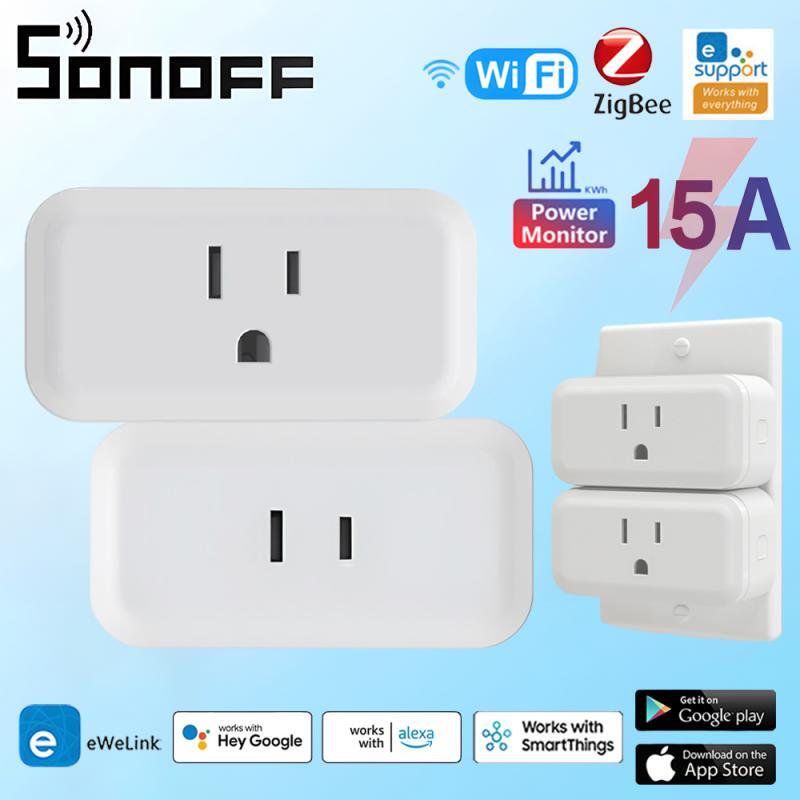 SONOFF S40Lite US/JP Smart Plug 15A WiFi ZigBee MINI Power Socket Outlets Monito