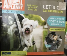 Dog Car Seat Booster Small Dog Puppy to 12 lb Black Sherpa Lining Animal Planet