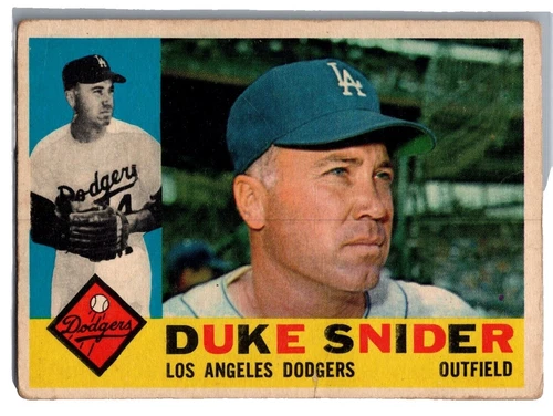 Topps Duke Snider Baseball 1960 Season Sports Trading Cards & Accessories