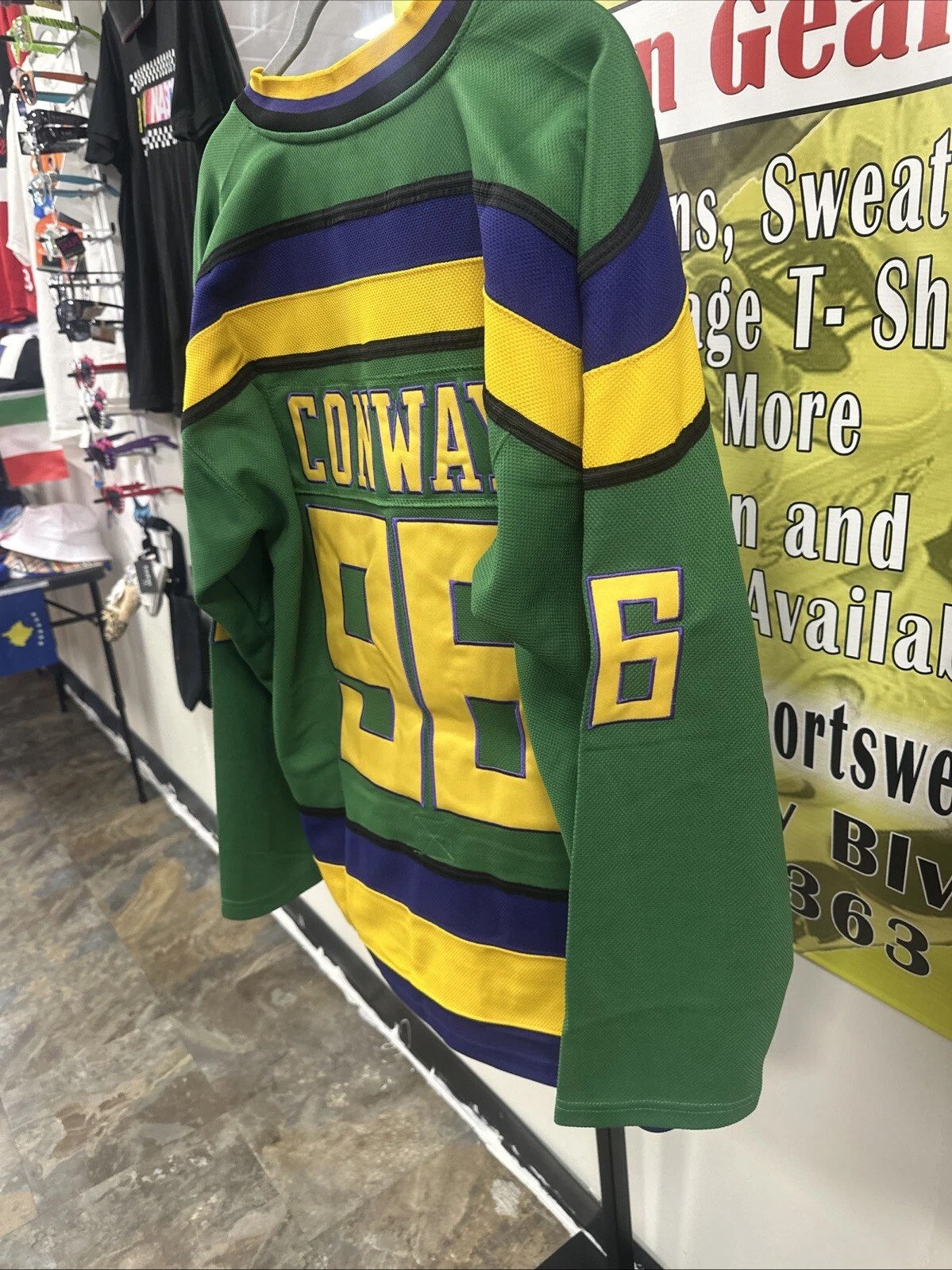 D-5 Mighty Ducks #96 Charlie Conway Hockey Jersey Movie