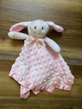UNBRANDED PINK BUNNY LOVEY SECURITY BLANKET SATIN BACK VGUC