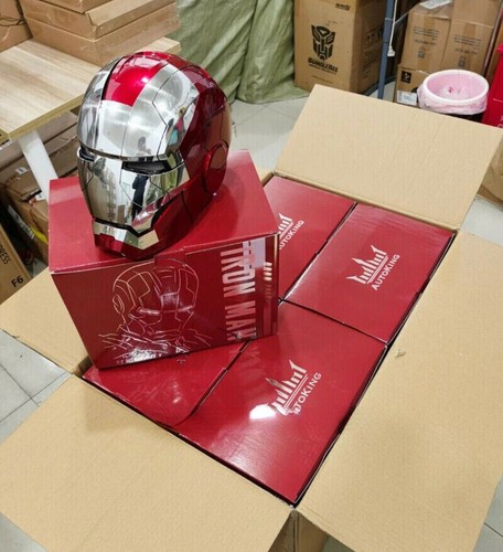 Autoking 1/1 Iron Man MK5 Helmet Wearable Voice-controlled Transform Props Mask - Picture 3 of 9