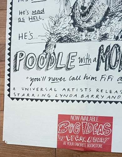 Vintage Poodel With A Mohawk Poster Lynda Barry Promo Bookstore Poster - Picture 5 of 10