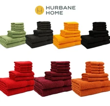 Hurbane Home Luxury 100% Cotton Bath Towel Set - Soft, Absorbent | 8-Pcs