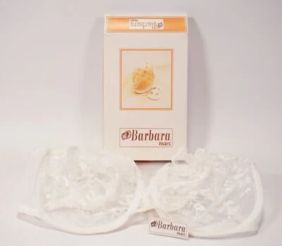 True Vintage Barbara Paris Sexy Femmes Bh Lingerie Dessous Blanc Taille 80 D À - Photo 1/4