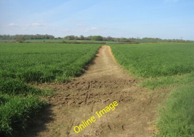 Foto 6x4 gut definierter Fußweg East Oakley Crossing St John's Field c2014