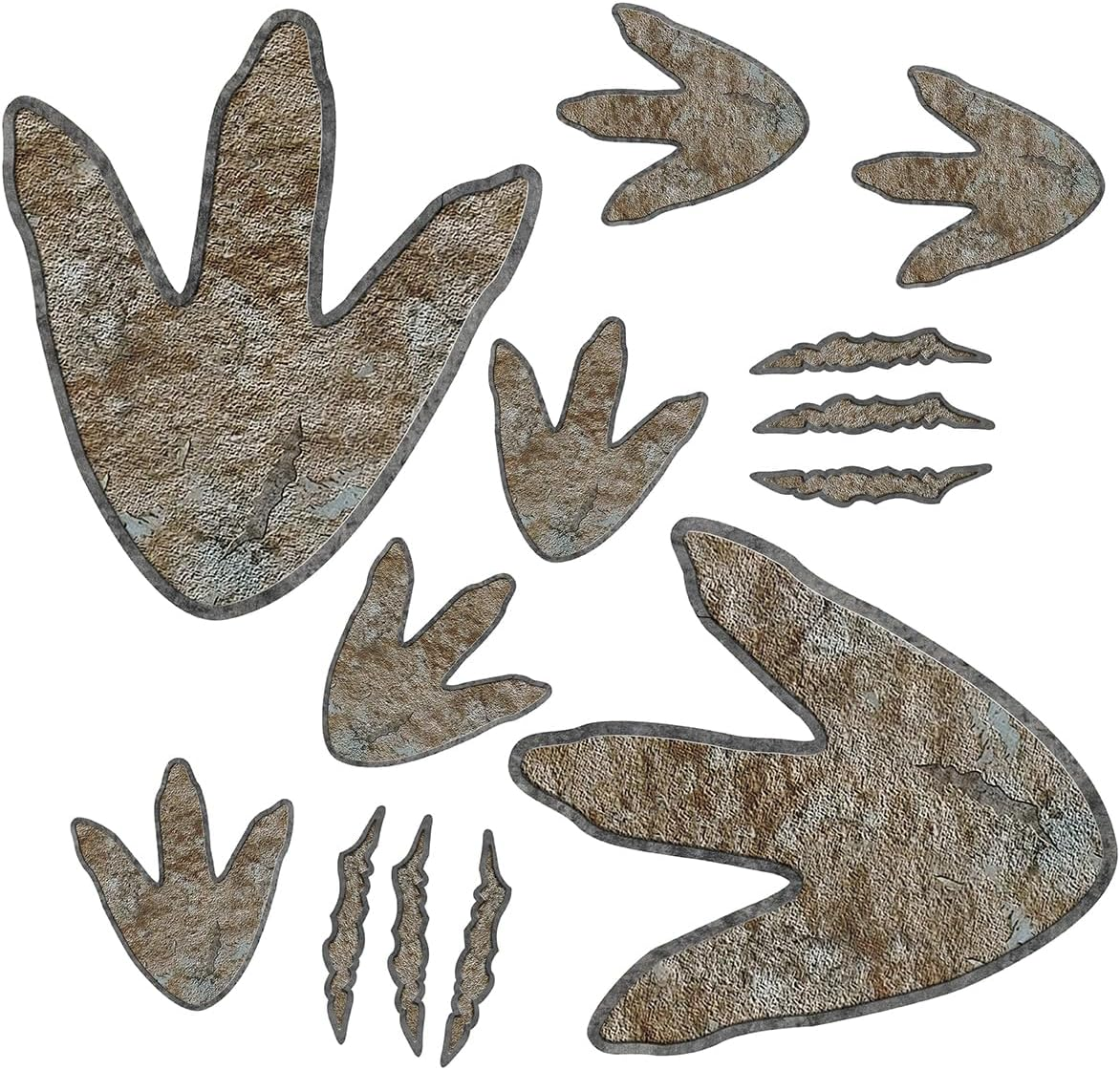 90-Piece Dinosaur Footprint Floor Decals - Peel & Stick Track Stickers for Kids Room Decor