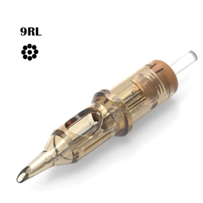 CHUSE 20 Stck/Box Steril Tattoo Nadeln 9RL Nadel Cartridge Needles Round Liner Shading
