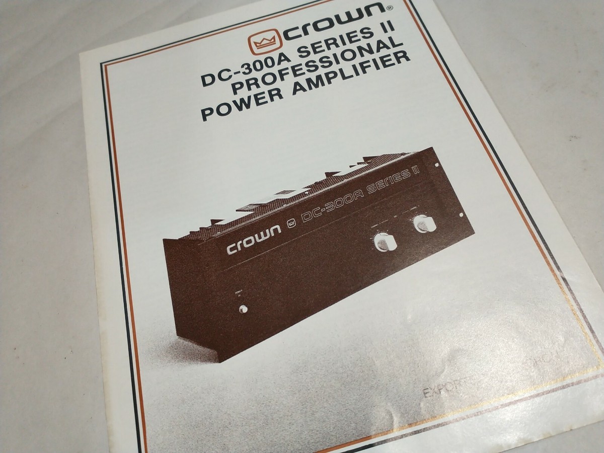 AMCRON DC-300A CROWN AMPLIFIER Brochure advert vintage hifi 