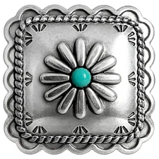 Craft Square Conchos Southwestern Antique Silver Rope Edge Concho Screw Back