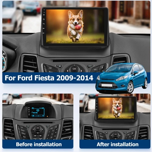 Android 13 Autoradio GPS Nav WIFI Apple CarPlay FM RDS Für Ford Fiesta 2009-2014 - Picture 2 of 17
