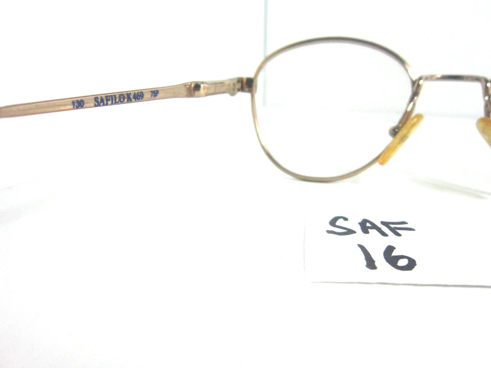 Marco redondo de metal Safilo Elasta rojo #K469 (SAF-16) talla vintage para niños Foto 4 de 4