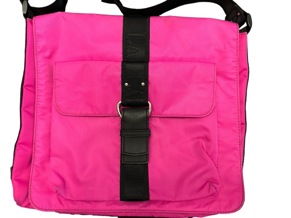 Lauren Ralph Lauren Y2K Vintage Pink Nylon Shoulder Handbag Sporty Bag
