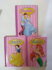 Disney Princess Books, Lot Of 3, Cinderella, Snow White, The Little Mermaid