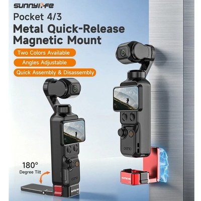 Sunnylife for Pocket 4/3 Metal Quick-Release Magnetic Mount 1/4-Inch Extension 