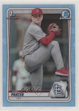 2020 Bowman Draft Chrome Sky Blue Refractor Levi Prater #BD-125 c5r
