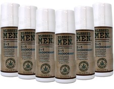 Blessed Men 5 in 1 Deodorant, Odor Protection, Sweat Control, 3.2 Ounce 6 Pack