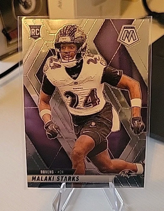 2025 Panini Mosaic Football #347 Malaki Starks (RC) Baltimore Ravens