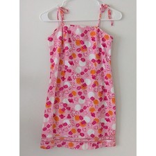 Lilly Pulitzer Sz 12 Youth Vintage Ladybug, Floral Print Sundress