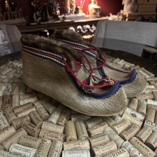 TRADITIONAL NUTUKA SAMI BOOTS W/ REINDEER HIDE WINTER FOOTWEAR HANDCRAFTED 40