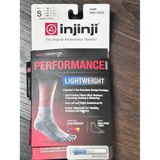 Injinji Performance Lightweight Mini Crew Toesocks Black Size S