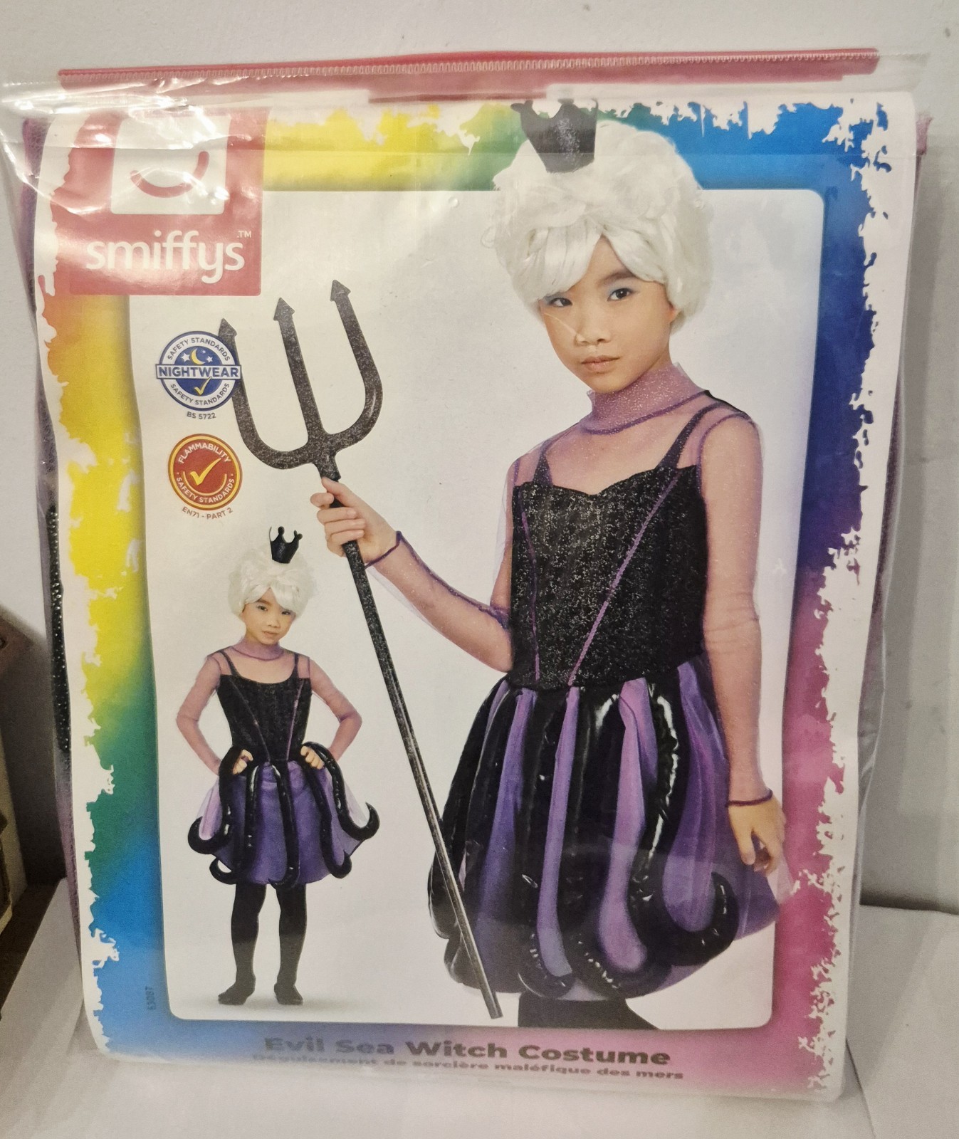 Disfraz de Halloween Smiffys Niños Bruja del Mar Malvado Niñas Talla L 10-12 Años Úrsula