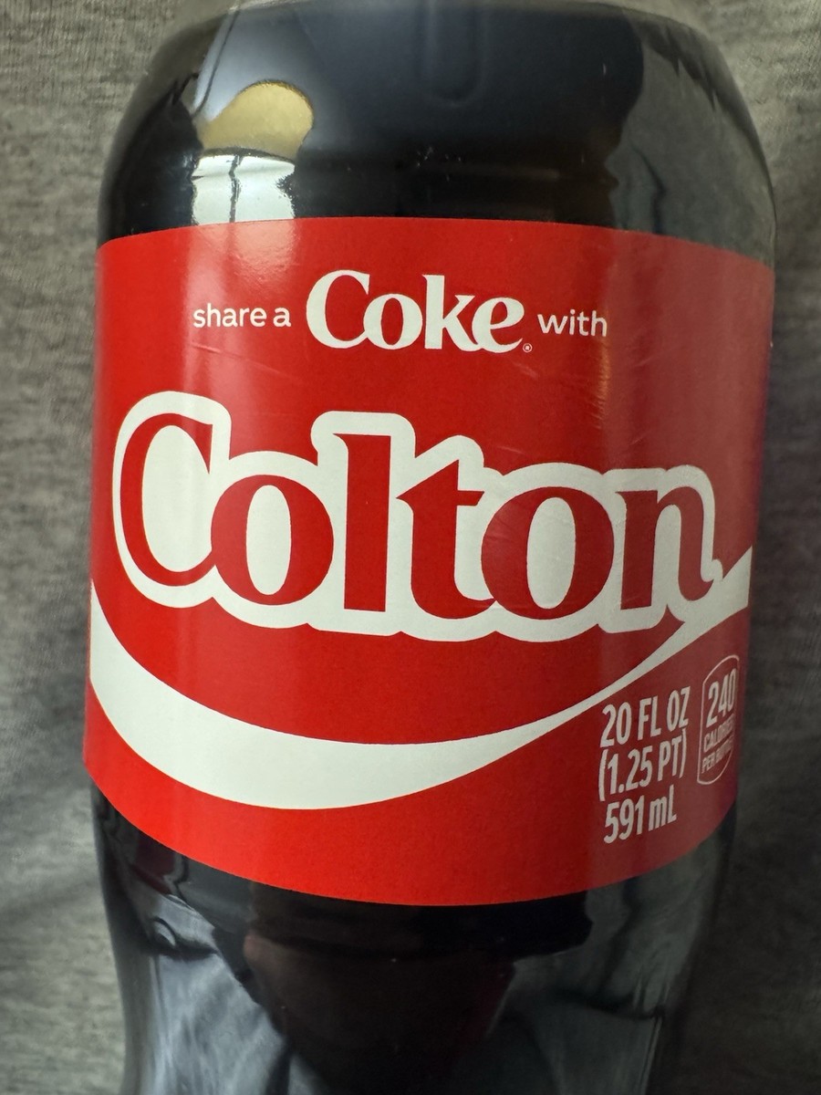 Share a Coke with Colton 2025 Personalized Gift Coca~Cola Bottle