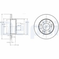 2X Delphi Bremsscheibe BG2253 FüR J5 CitroËN Talento Fiat Ducato Peugeot Bus CAT