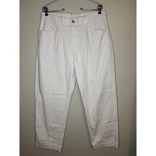 AYR The Recess White Pants Womens 33 High Rise Straight Leg