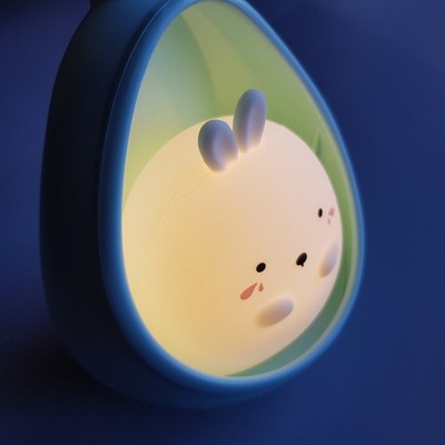 LED Nachtlicht niedliches Kaninchen Silikon weich leuchtend leuchtend Nachttischlampe Geschenk Japan