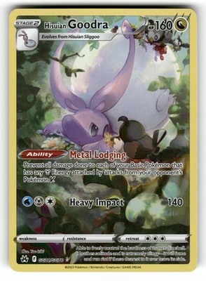 Hisuian Goodra NM GG21/GG70 Holo Crown Zenith Galarian Gallery Pokemon Holo
